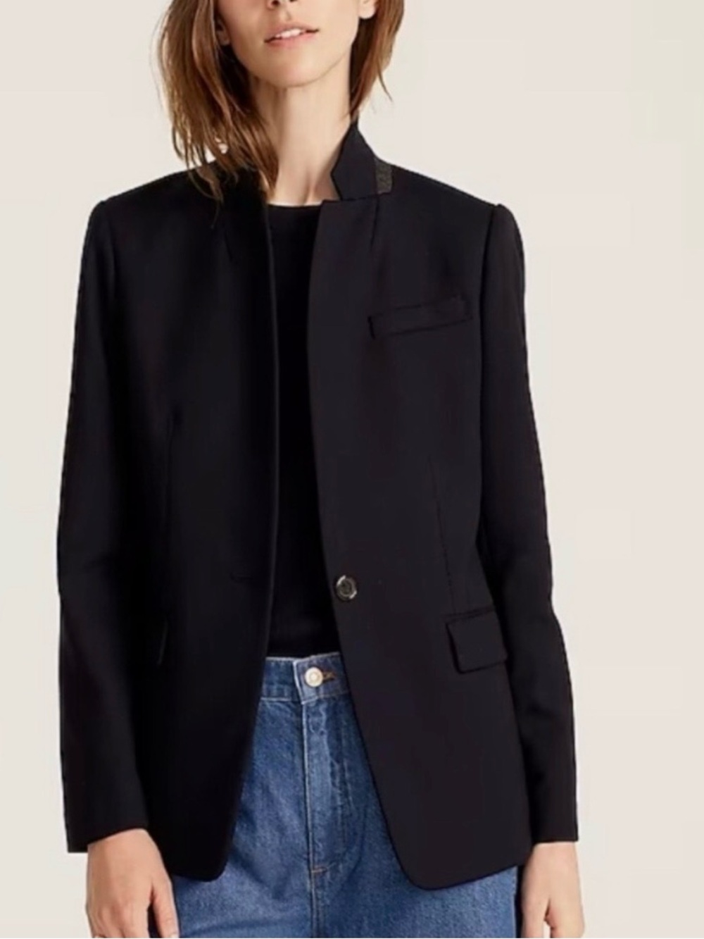 J.Crew Regent Blazer Women's Size 0 Black Wool Tailored Career